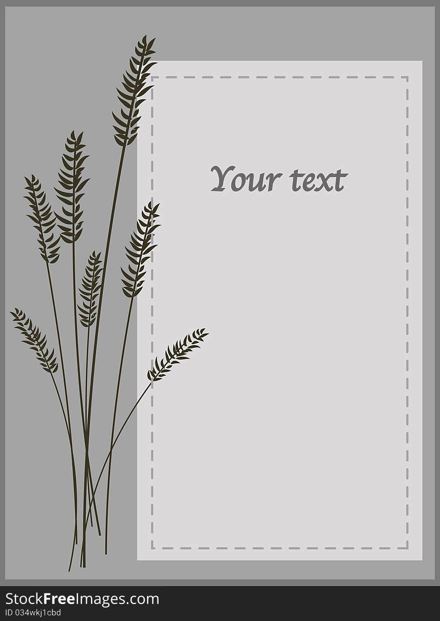 Monotone nature card whit space for text. Monotone nature card whit space for text