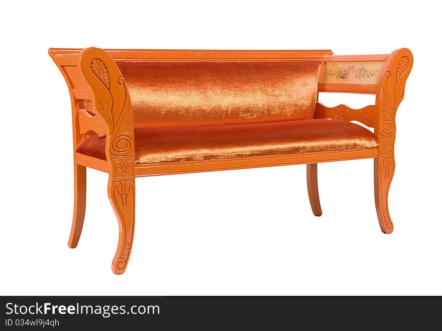 Orange modern couch