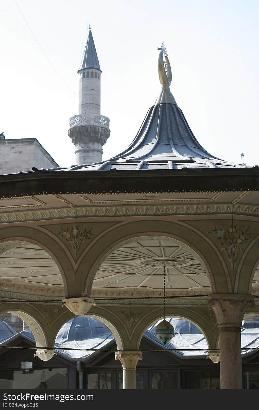 Mevlana museum mosque in Konya, Turkey