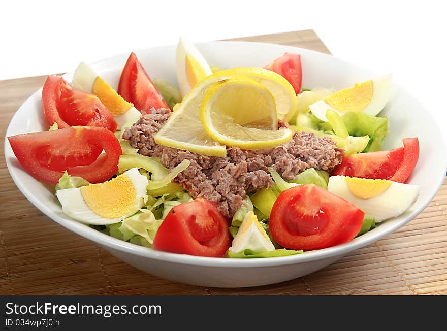 Tuna fish with salad