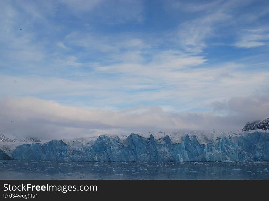 Snow And Sea In Svalbard Islands