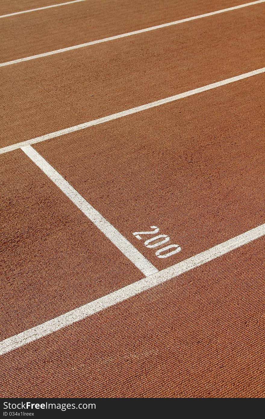 A stadium with running tracks in a University.