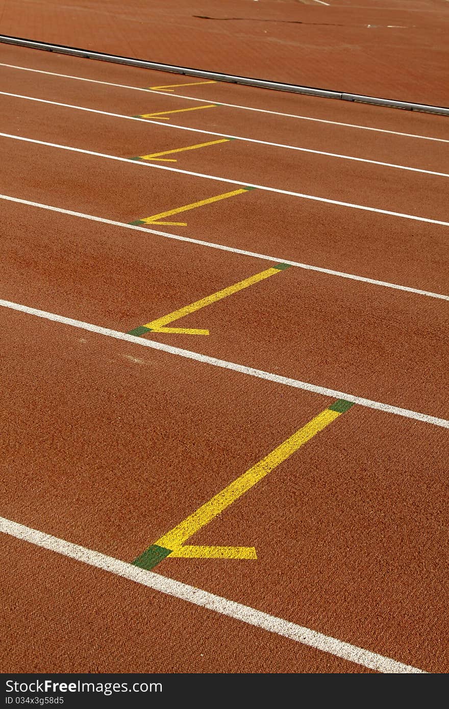 A stadium with running tracks in a University.