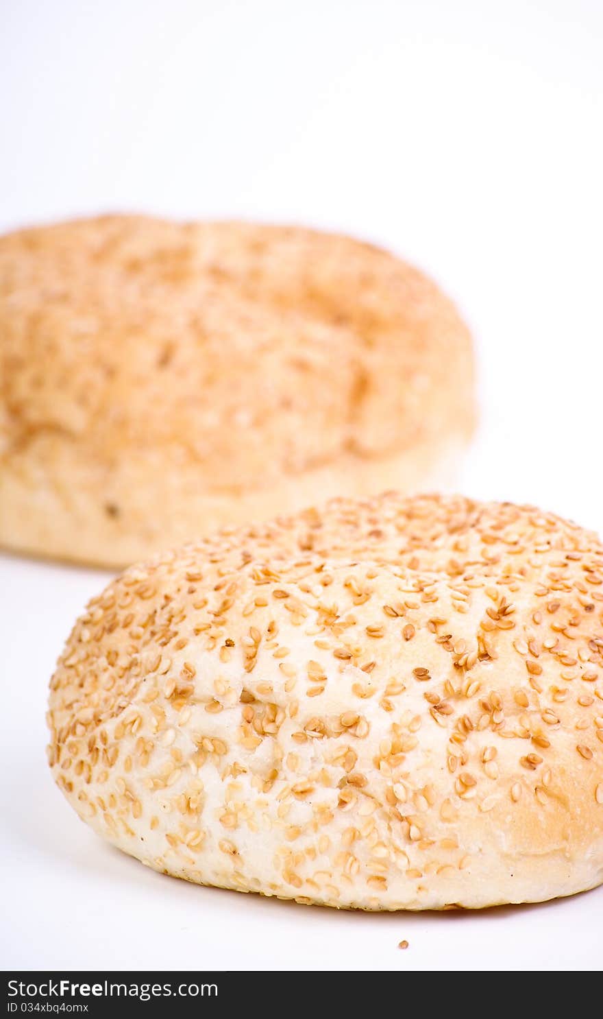 Tasty Bread on the white background