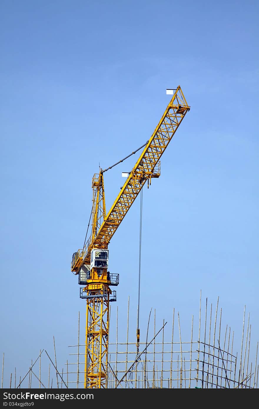 Scaffolding, construction site