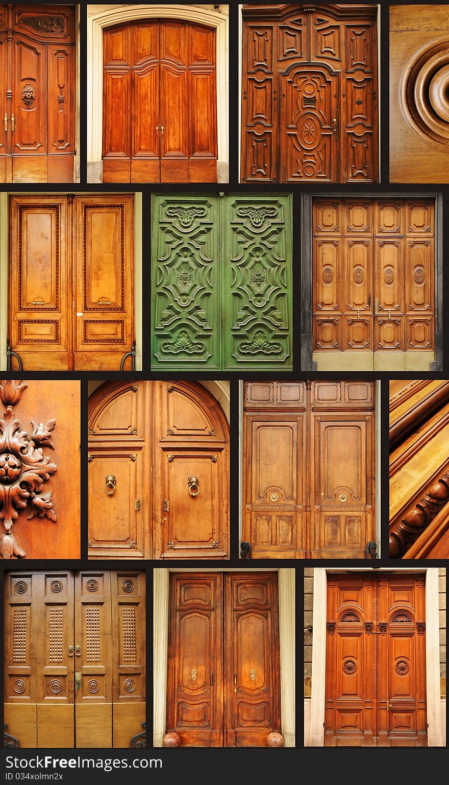 Collection of old wooden doors