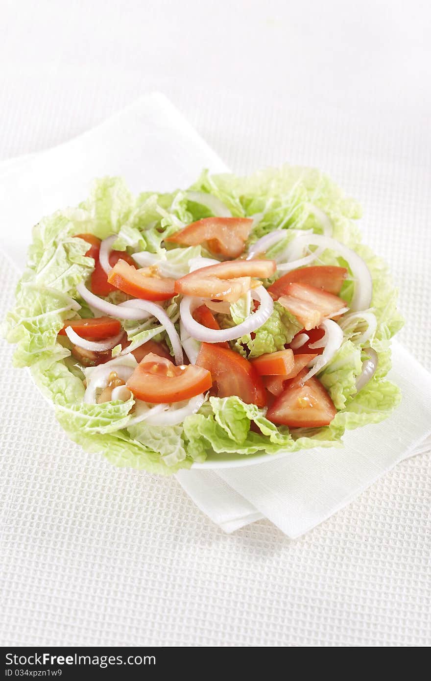 Fresh vegetable salad in plate