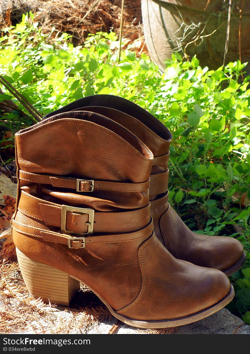 Boots In Garden