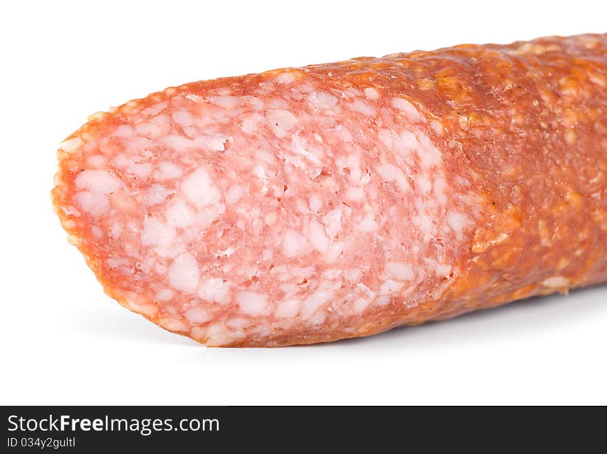 Smoked sausage isolated