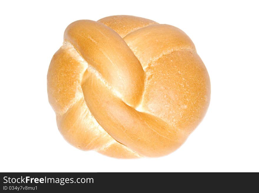 A loaf of bread isolated on white background