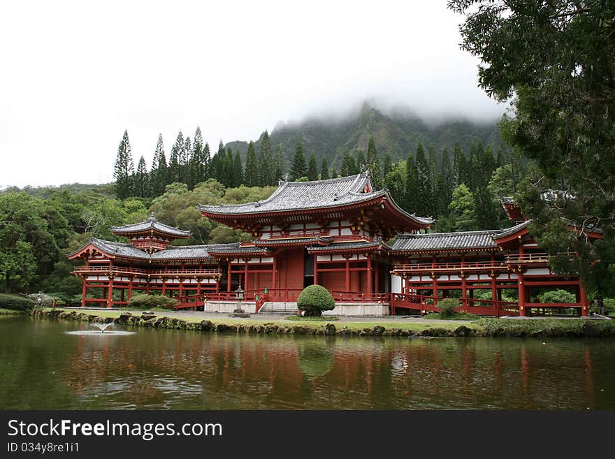 Byodo-In Buddhist temple on Oahu, Hawaii. Byodo-In Buddhist temple on Oahu, Hawaii