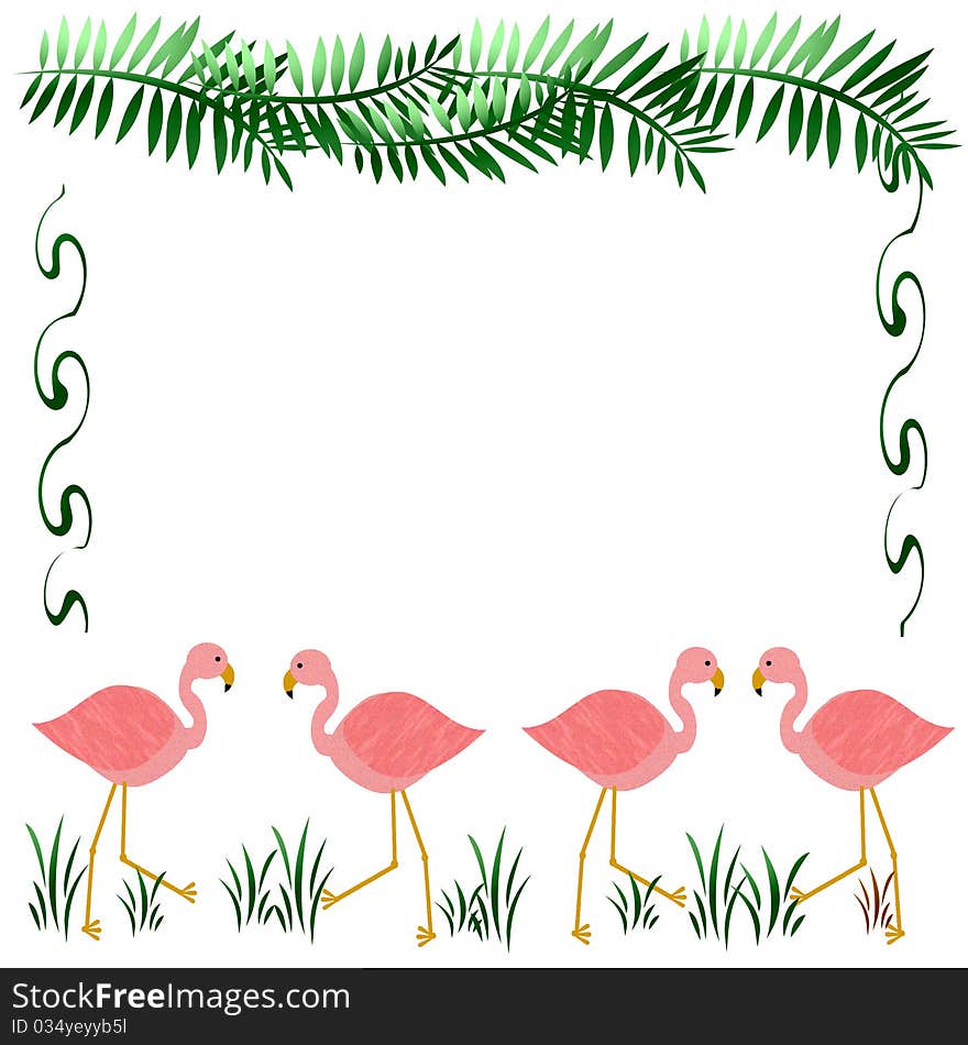 Pink Flamingo Frame