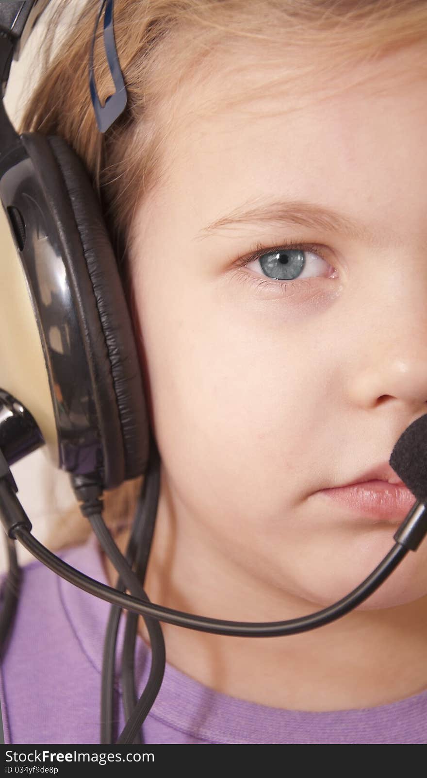 Girl with headphones