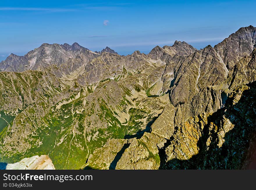 Summer mountain landscape in the Polish Tatry