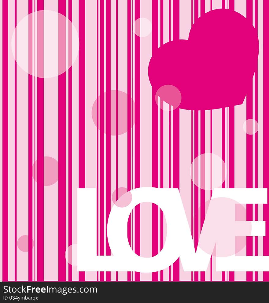 Pink background with hearts