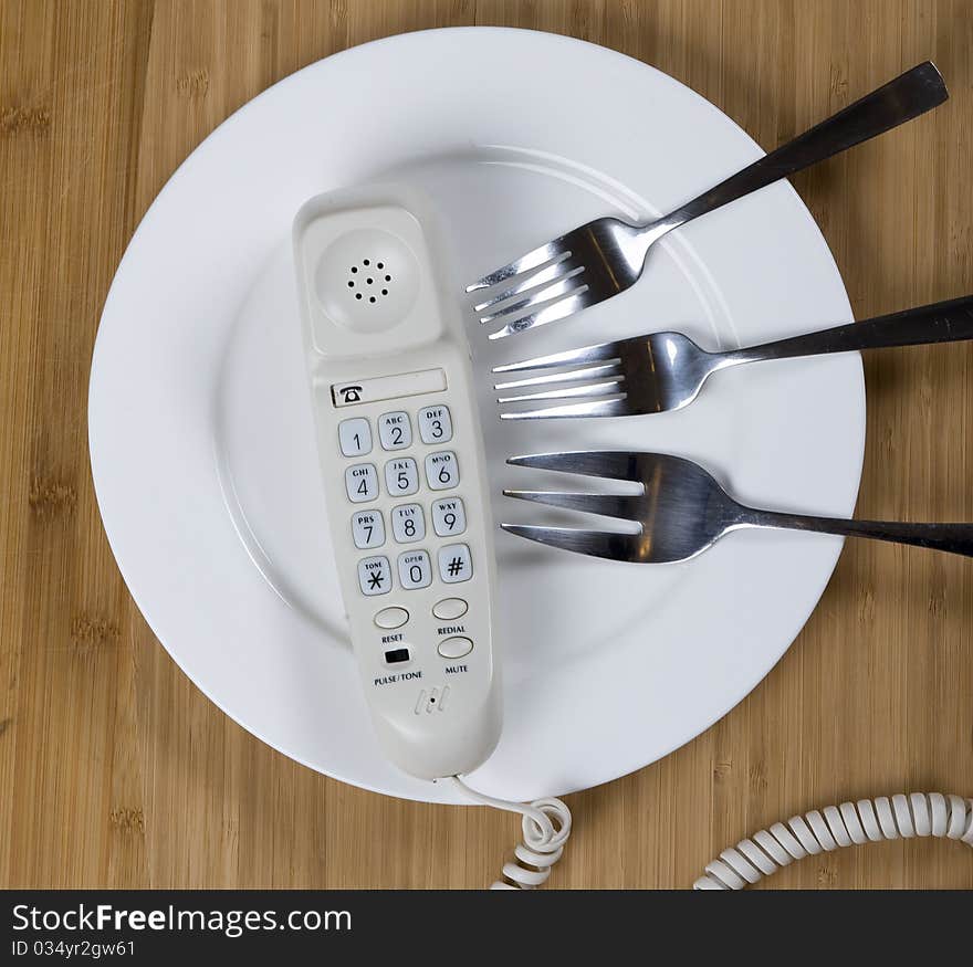 Phone on the plate