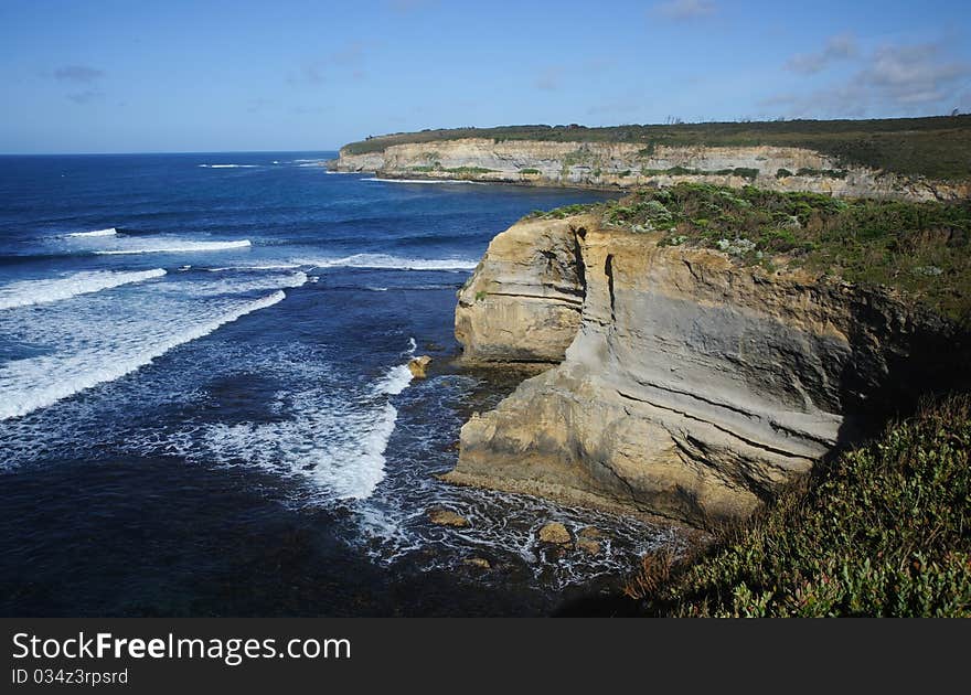 Cliffs Along Ocean