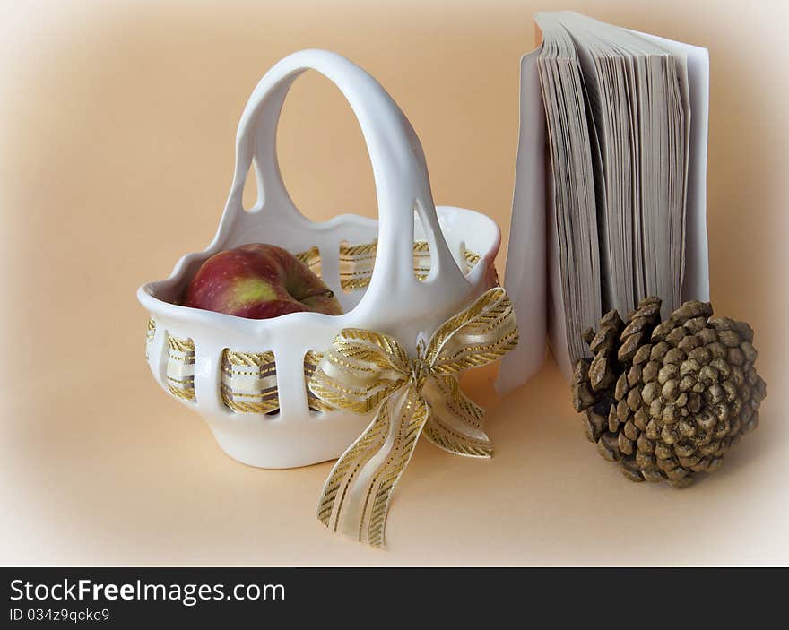 Vase With An Apple And The Pine Cone