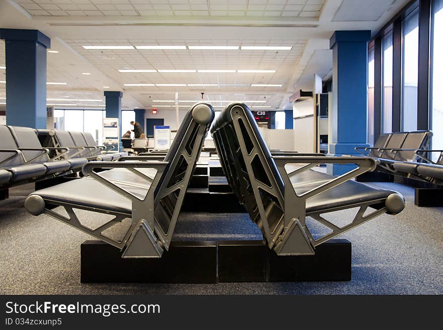 Airport Waiting Area highlighting the seating section