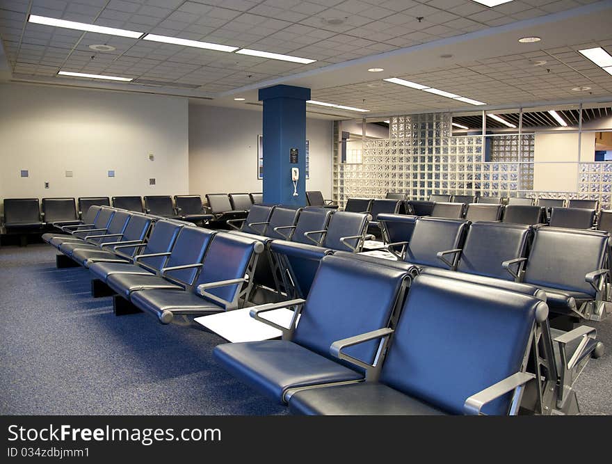 Airport Waiting Area highlighting the seating section