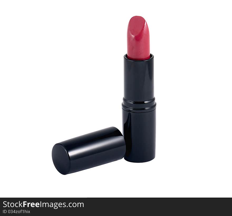 Beautiful red lipstick. Image is isolated on white and the file includes a clipping path.