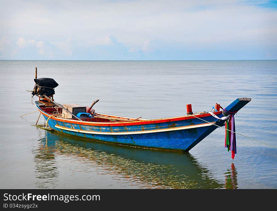 A boat on the dock