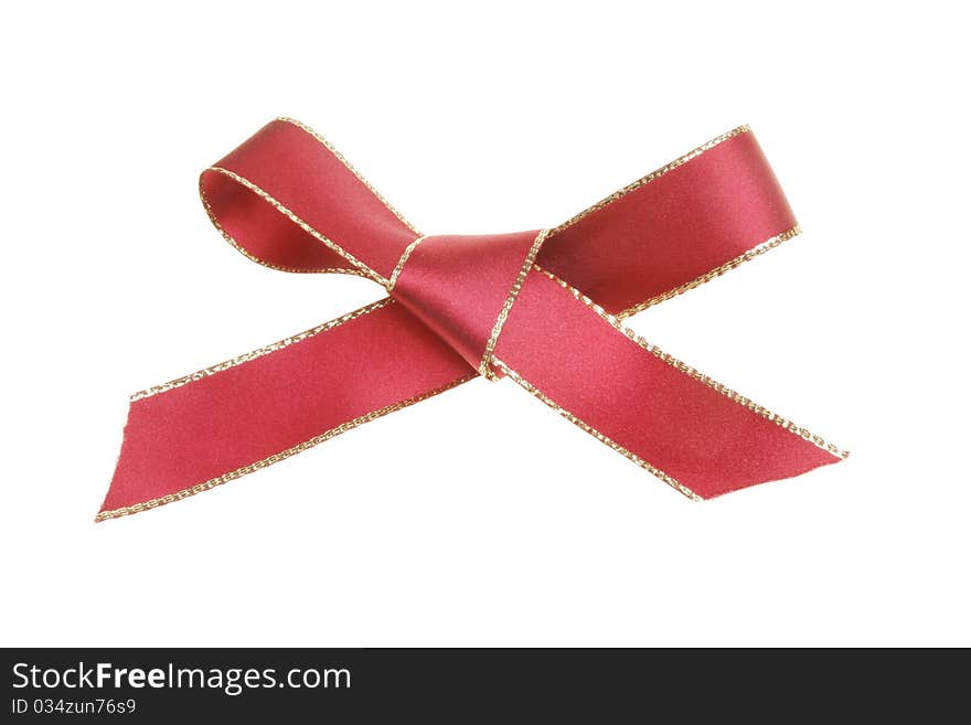 Red ribbon bow