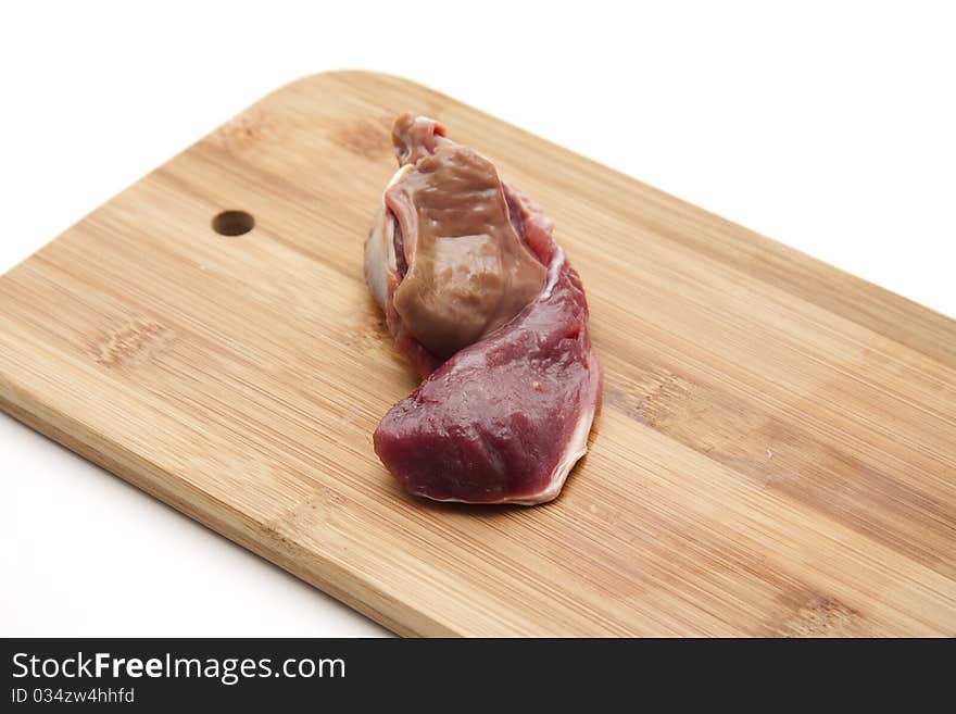 Duck neck with liver