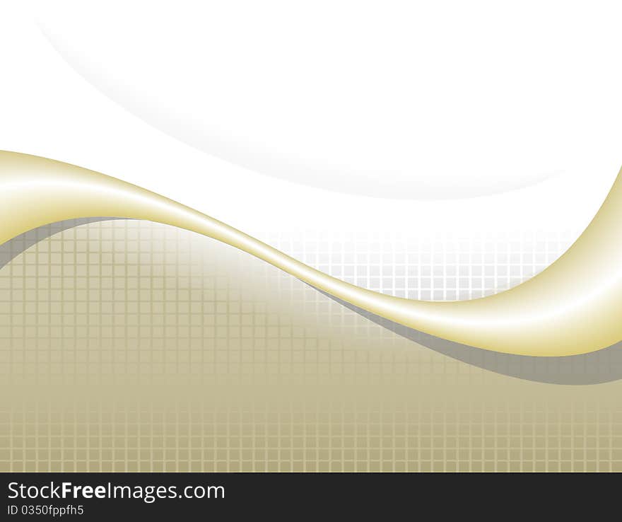 Illustration of a yellow wave over white background