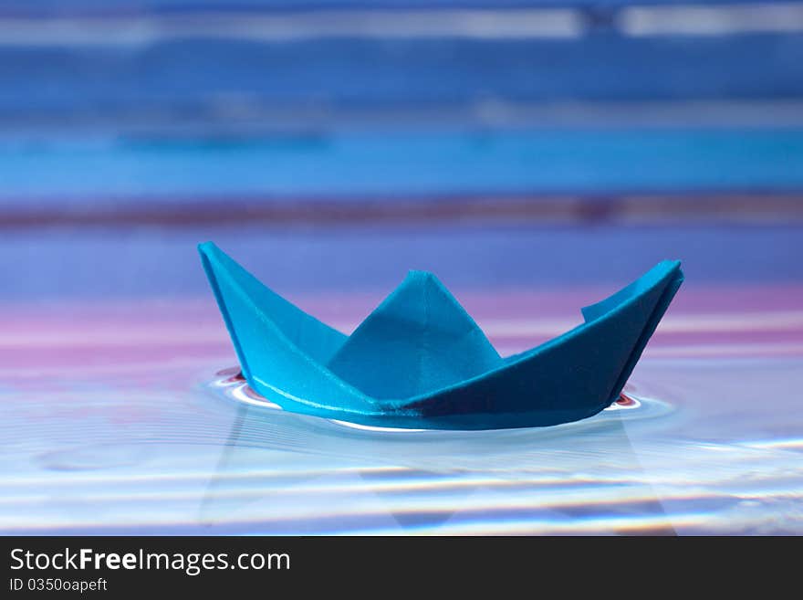 Blue Paper Boat