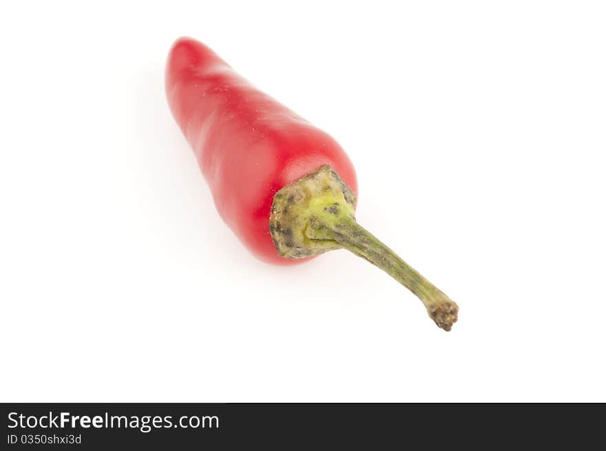 Chilli fruit isolated on a white background.