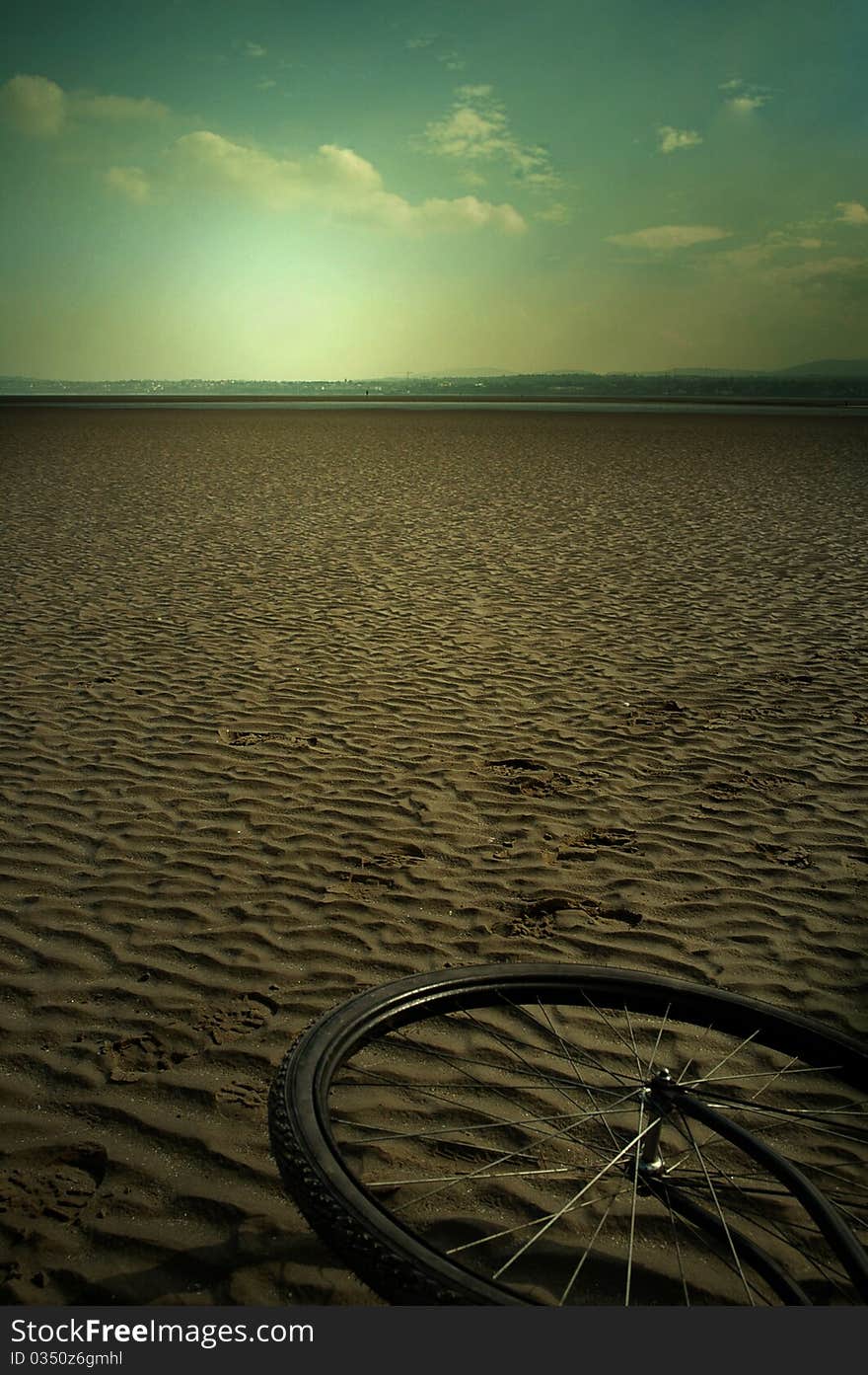 Bicycle on sand