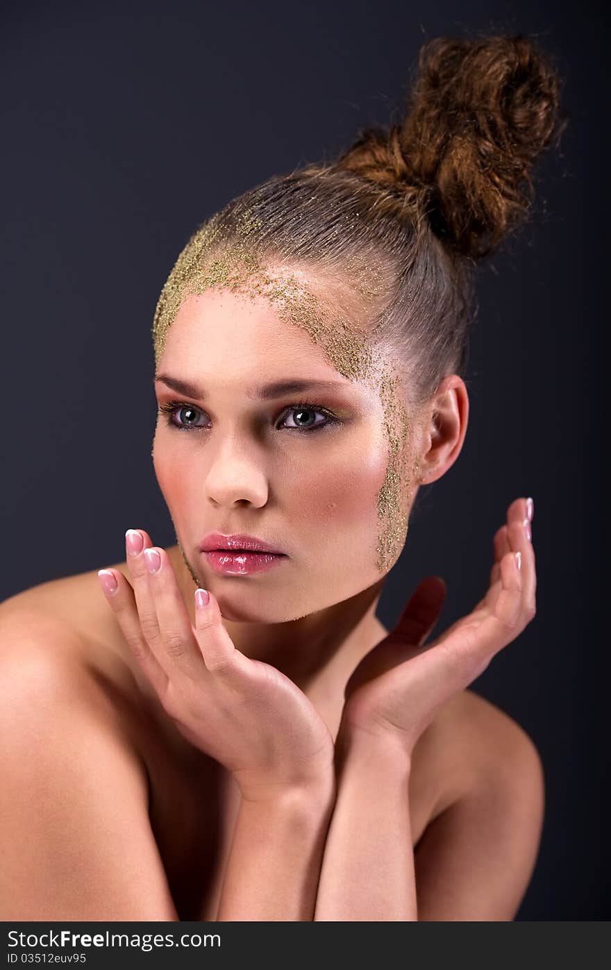 Close-up Portrait Of A Beautiful Young Woman