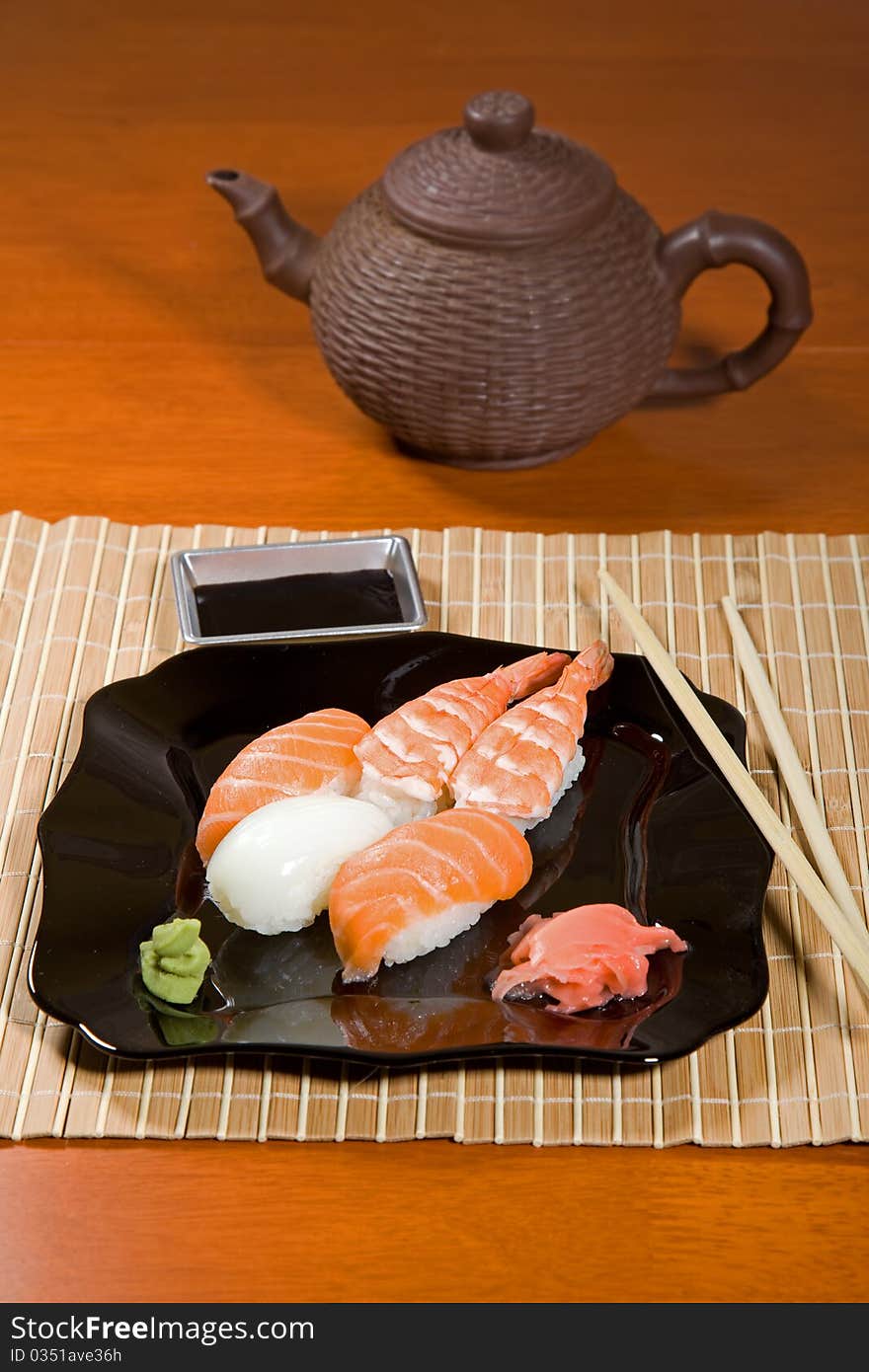 Japanese sushi plate