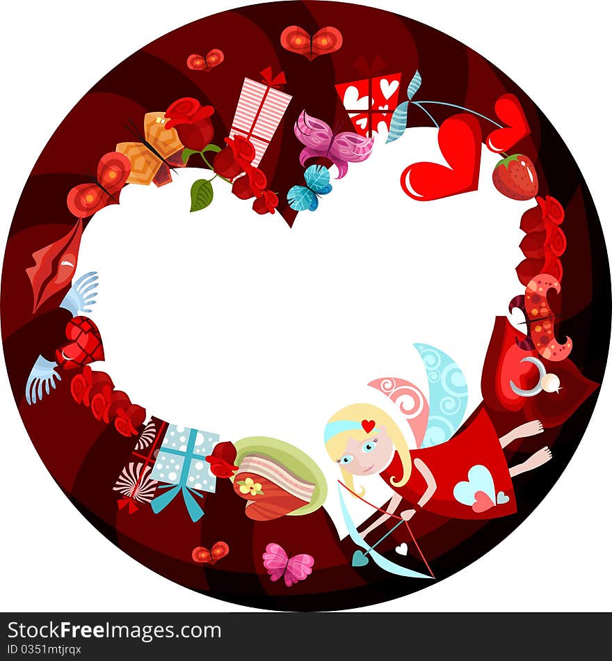 vector Illustration of a valentine card