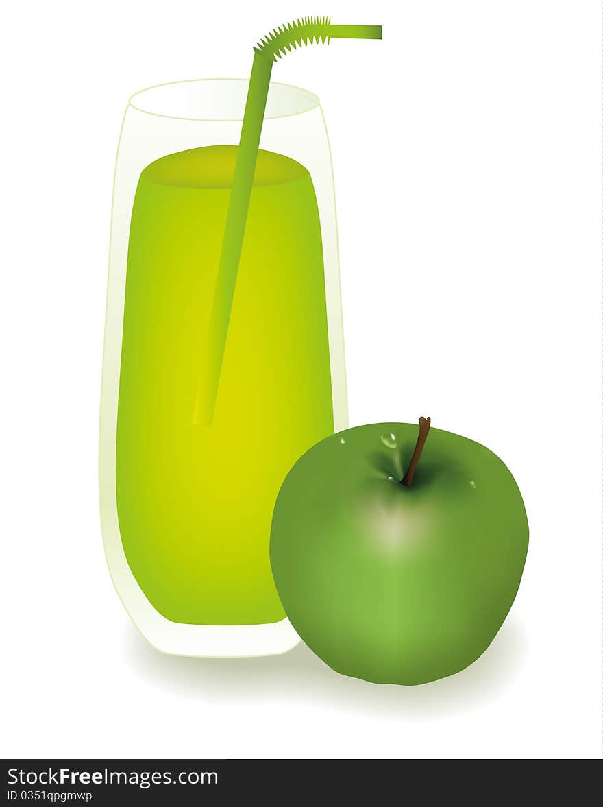 Glass of apple juice