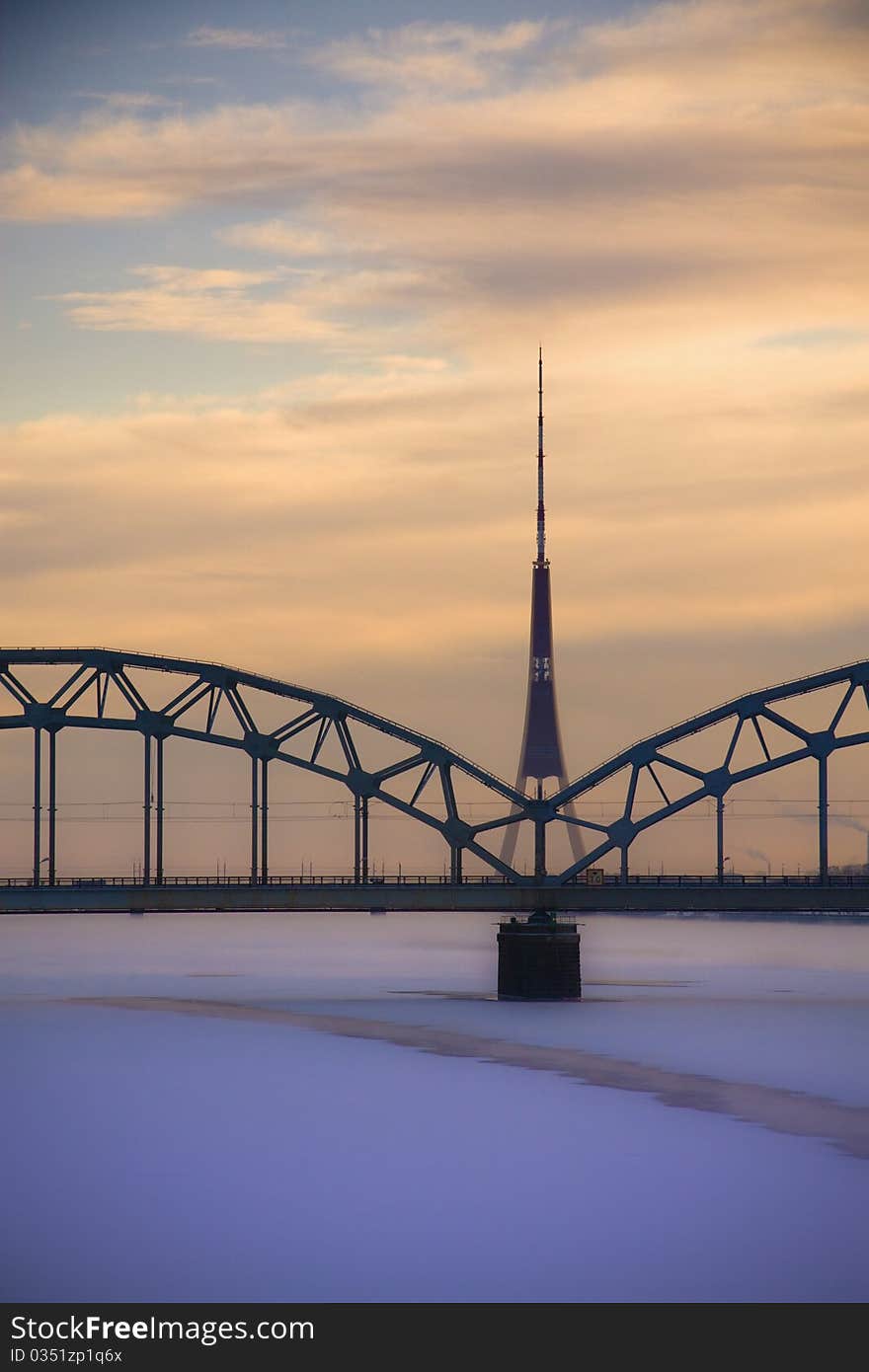 Bridge over river Daugava