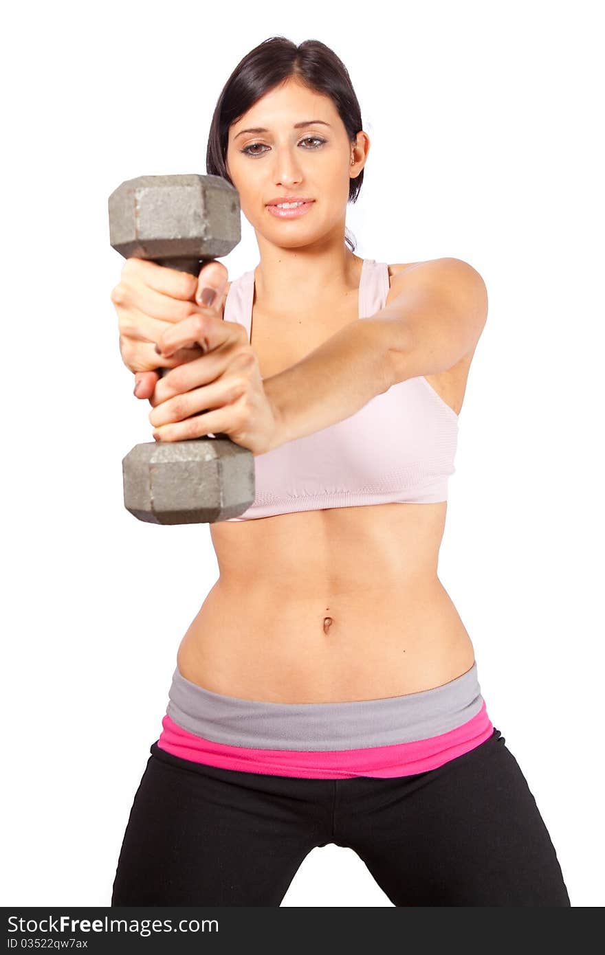 Young Female working out in aports wear. Young Female working out in aports wear