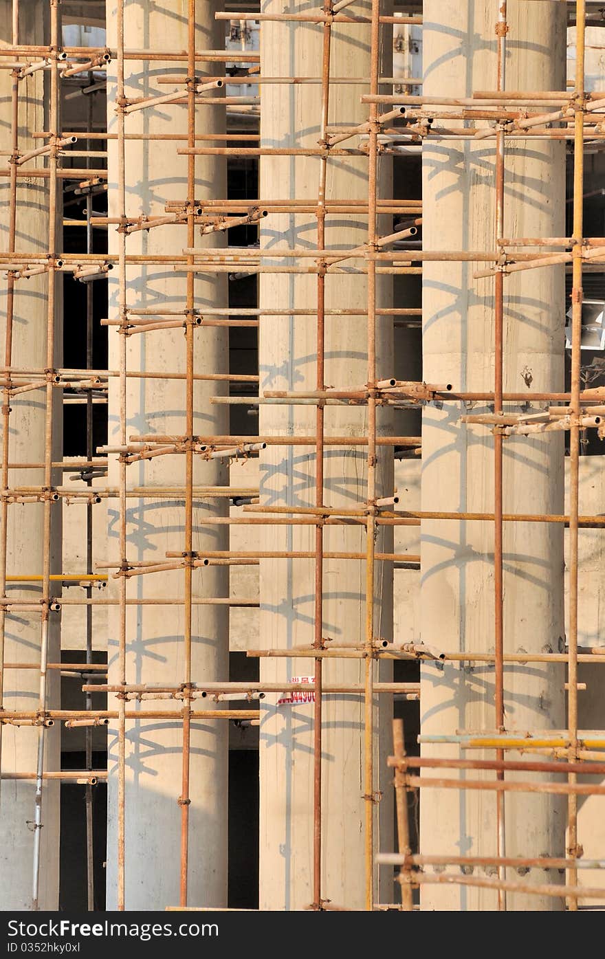 Scaffold of building under construction