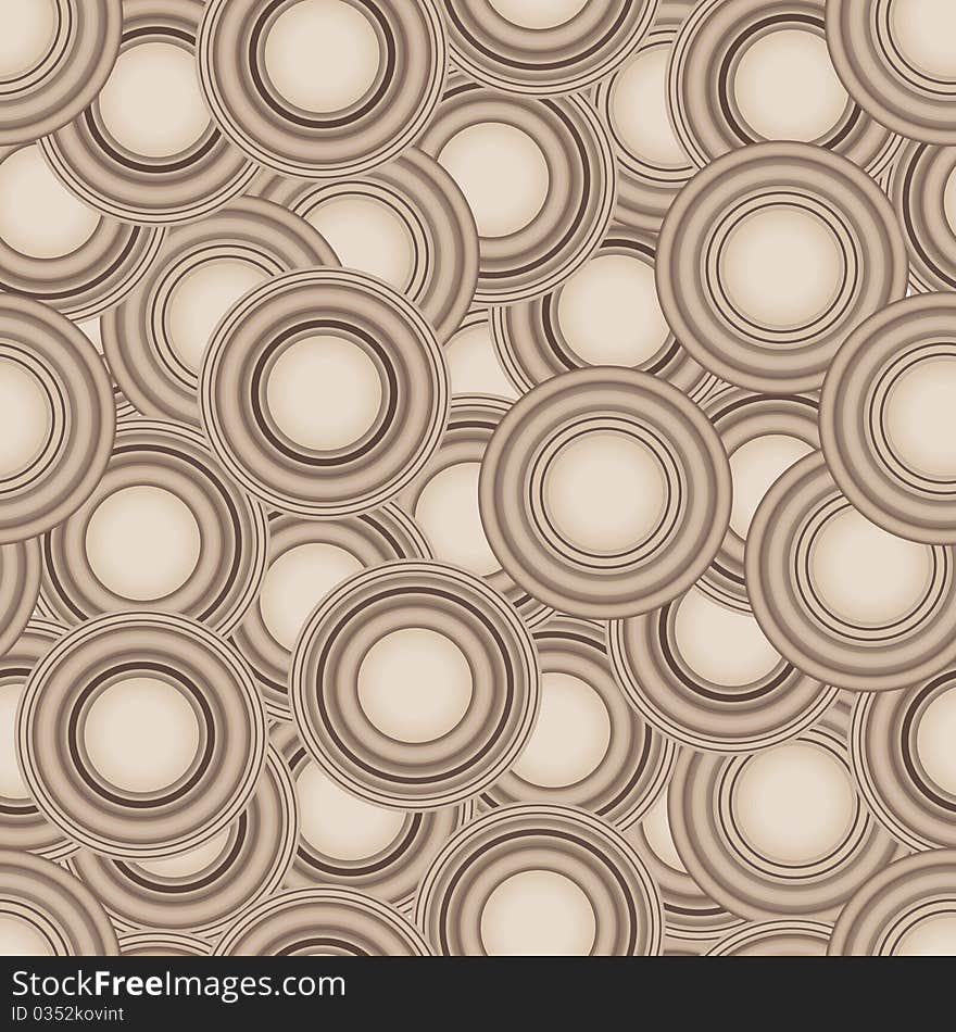 Seamless brown texture with circles. Seamless brown texture with circles