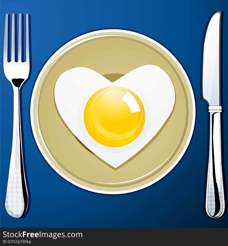 Heart shaped egg