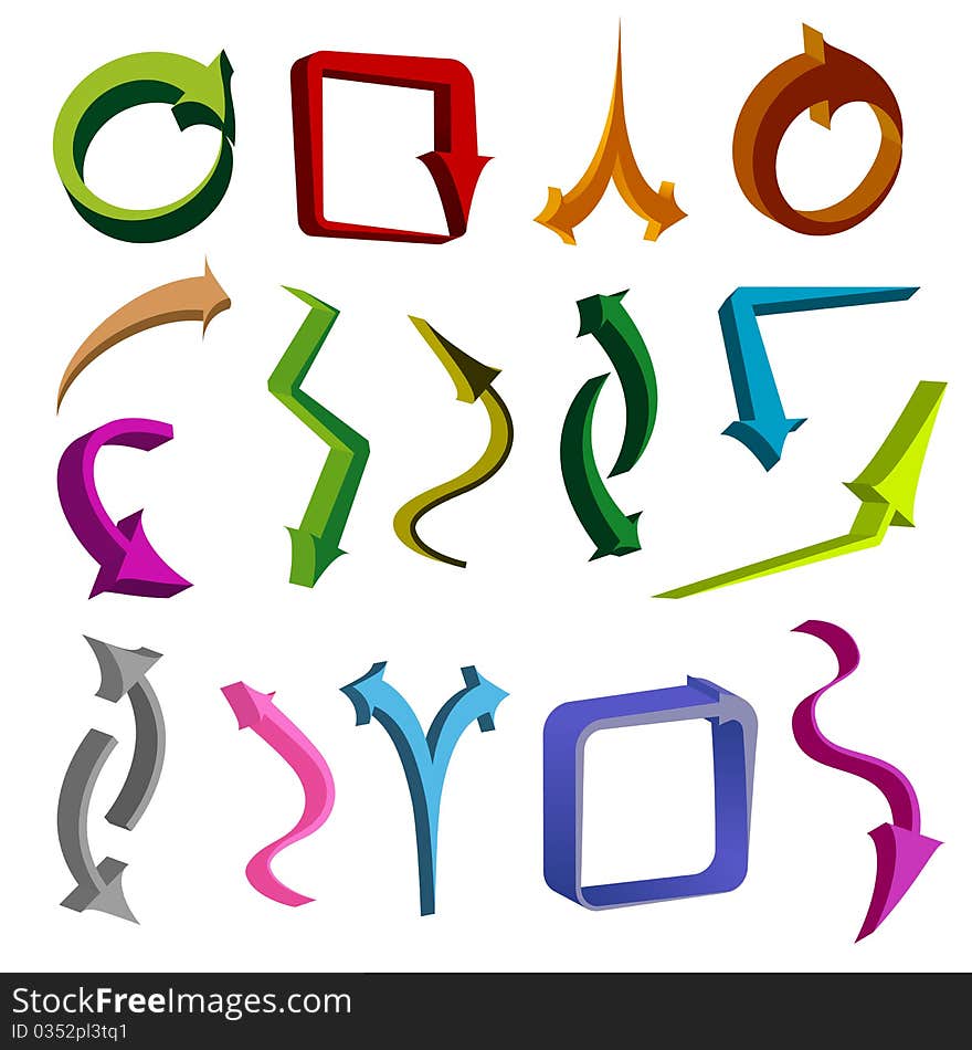 Different shapes of arrows