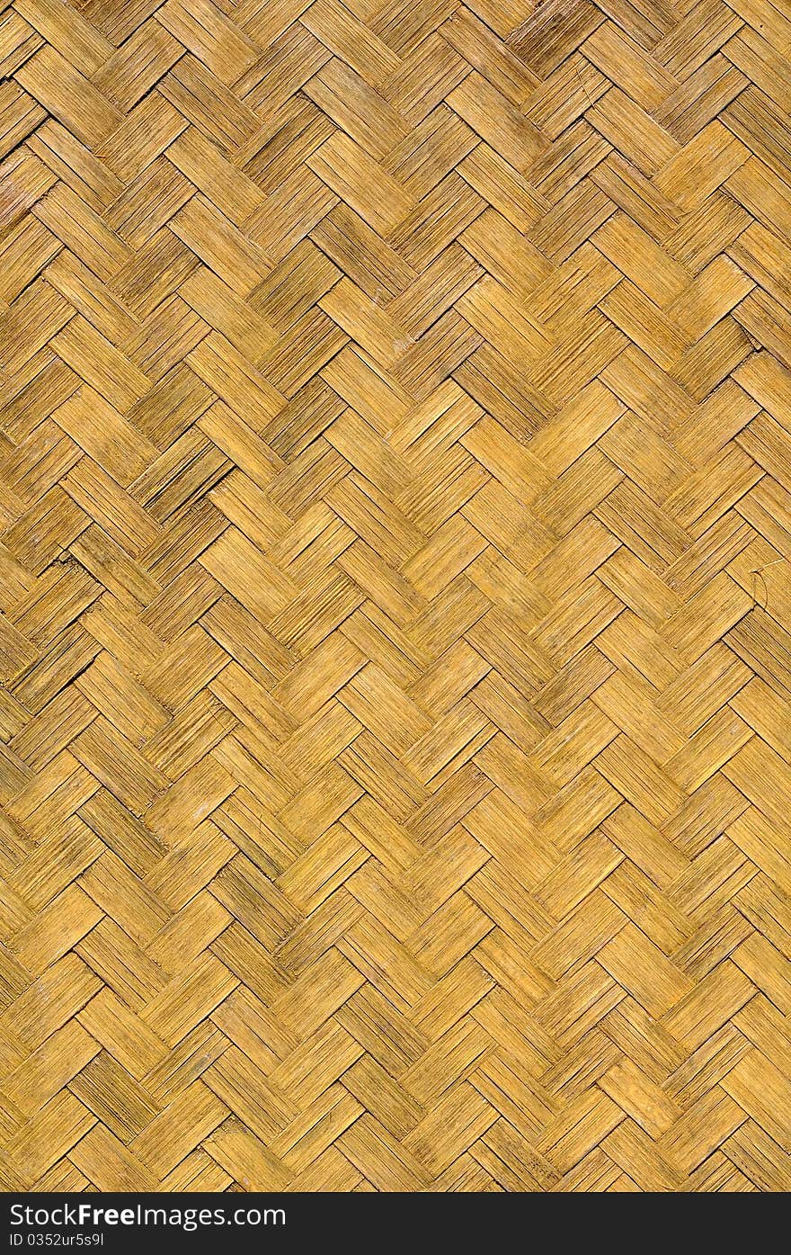 Old weave bamboo wall