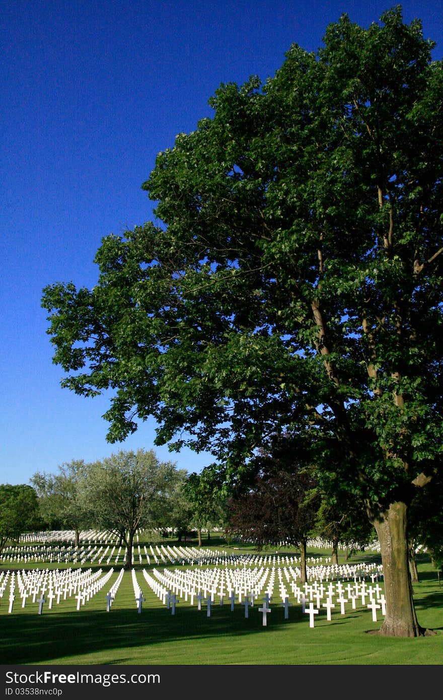 American WWII cemetery in France.