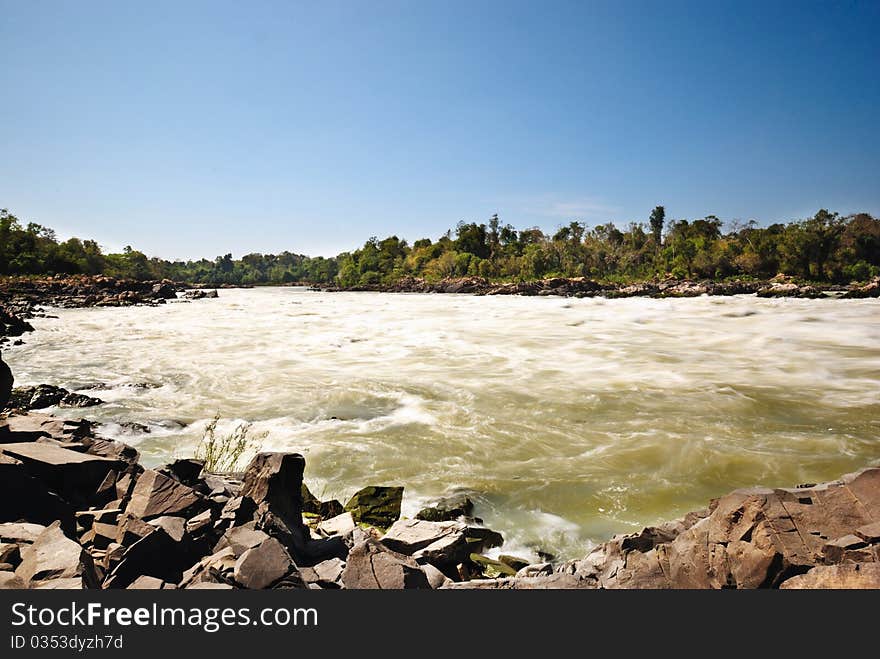 Water Fall In Laos