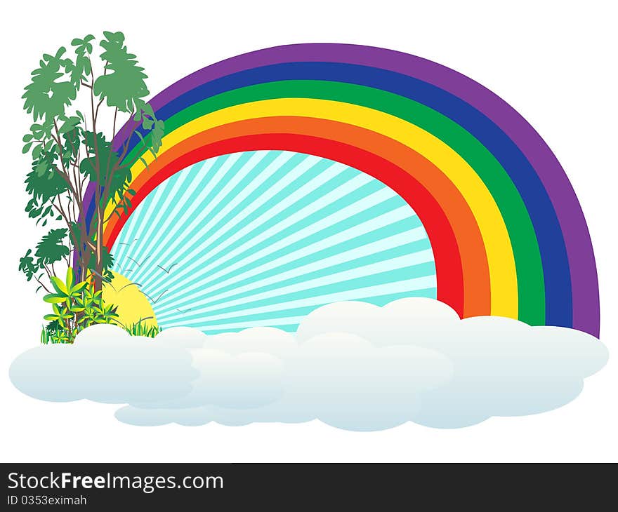 An illustration of the rainbow - peace concept