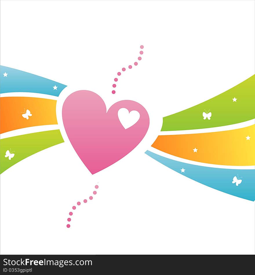 Colorful heart background