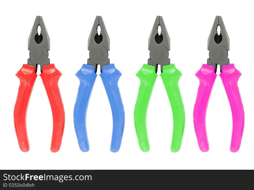 Four colors of short mouth pliers