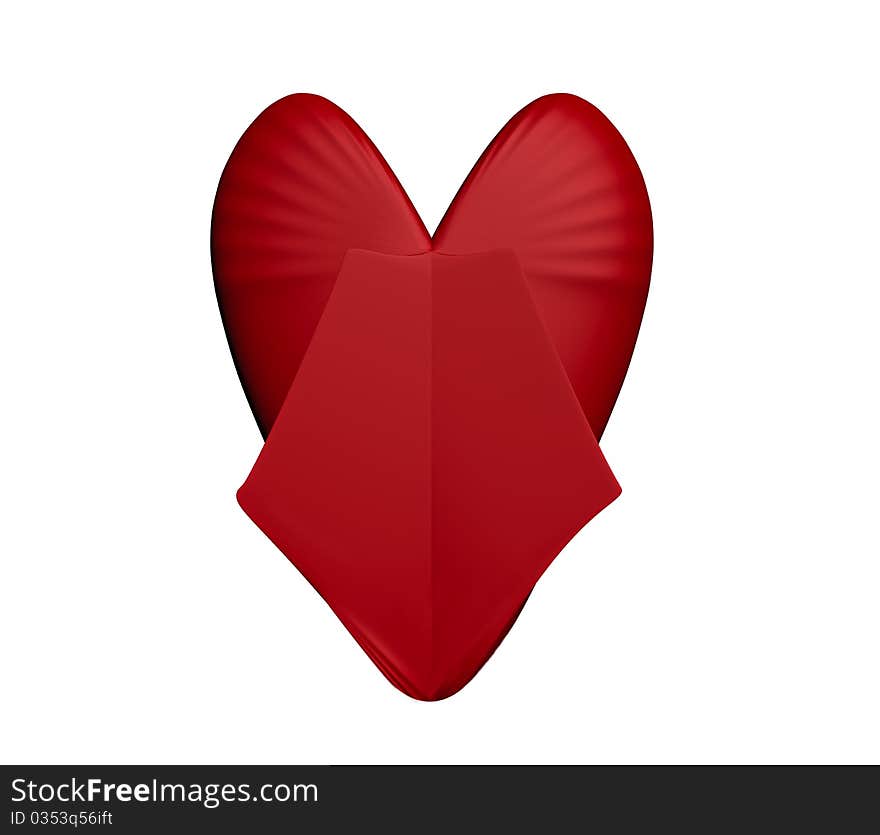 Heart concept on white  background in the high resolution. Heart concept on white  background in the high resolution