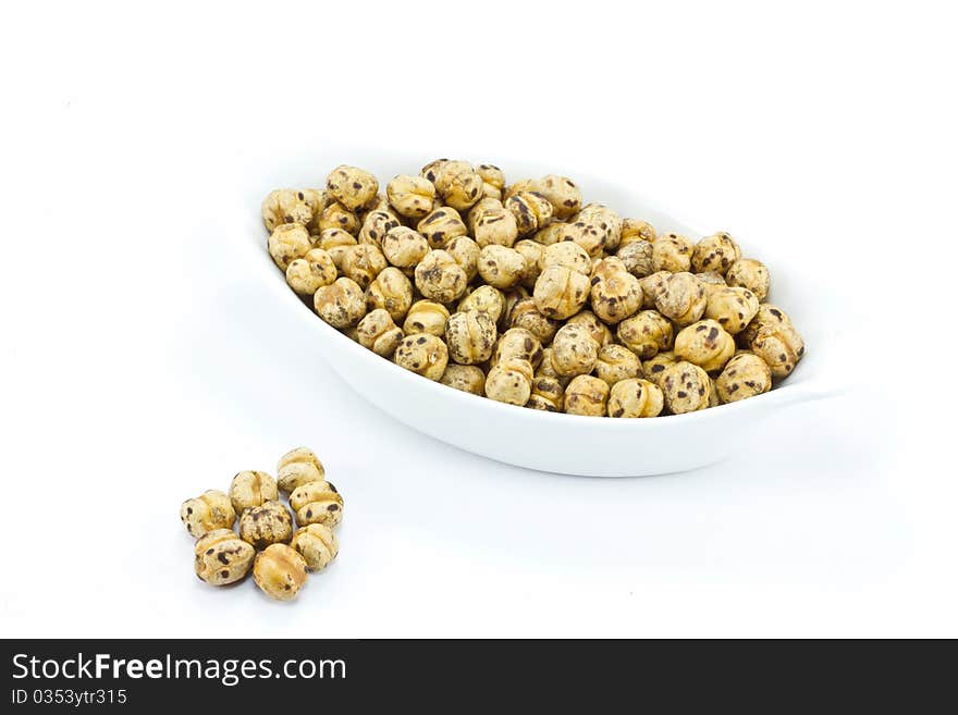 Roasted Chickpea isolated on white